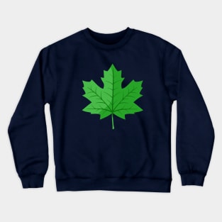 Green Maple Leaf Crewneck Sweatshirt